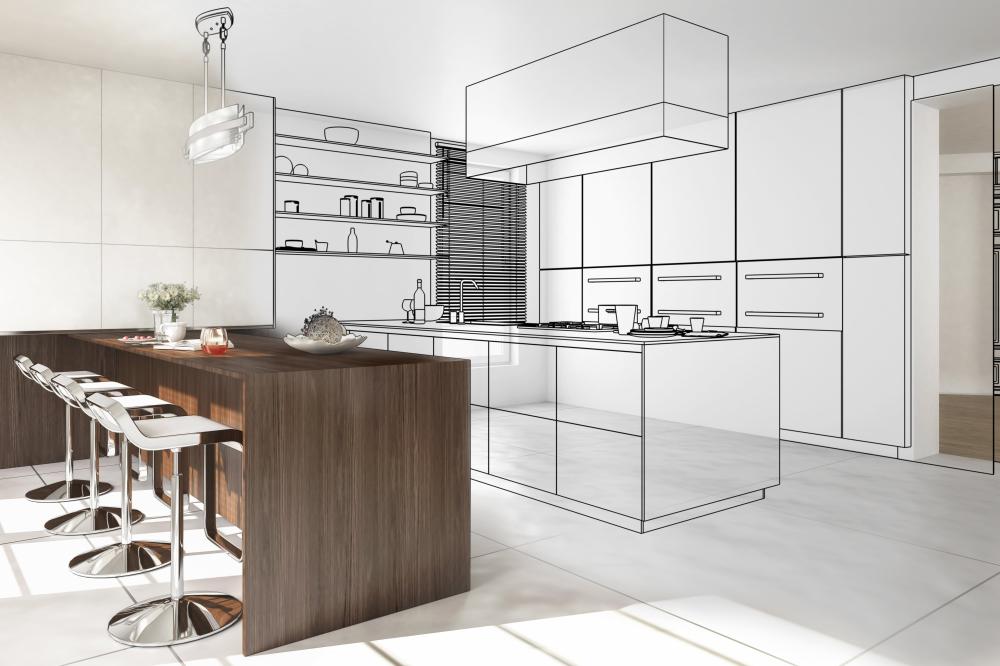 plan de cuisine avant réalisation de travaux
